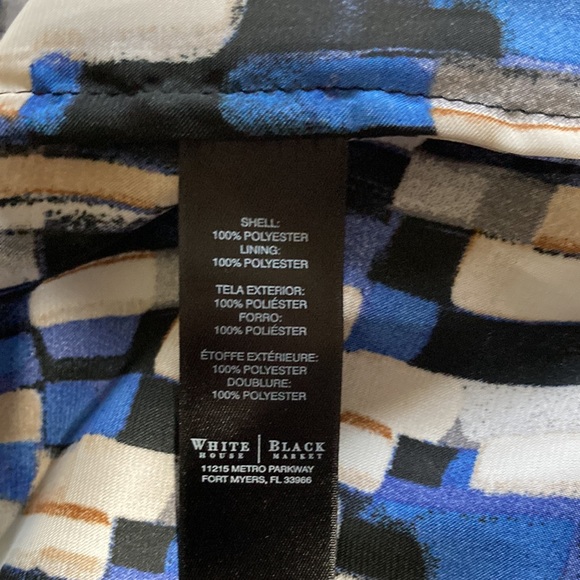 White House Black Market Sleeveless Geometric Wrap A Line Flowy Dress Size 6 - Picture 13 of 15